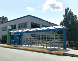 Community Transit is painting its Swift line stations blue.