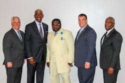Pictured (left to right): SORTA Board Chair Kreg Keesee, Metro CEO & GM Dwight A. Ferrell, Metro operator Andrew Rodgers, ATU Local 627 President Troy Miller, Metro Executive Vice President Darryl Haley. Pictured (left to right): SORTA Board Chair Kreg Keesee, Metro CEO & GM Dwight A. Ferrell, Metro operator Andrew Rodgers, ATU Local 627 President Troy Miller, Metro Executive Vice President Darryl Haley.