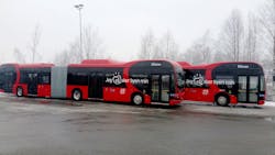 BYD 18-meter articulated in Oslo. BYD 18-meter articulated in Oslo.
