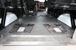 AMF-Bruns hide-away wheelchair system. AMF-Bruns hide-away wheelchair system.