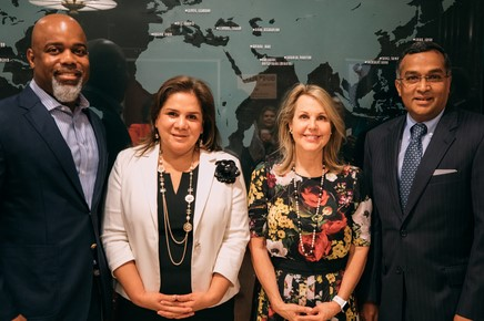 Pictured (from left to right) Troi Taylor, Teresa 'Terry' Morales, Carrin Patman, Sanjay Ramabhadran.