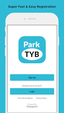 Passport has launced the Park TYB parking app. Passport has launced the Park TYB parking app.