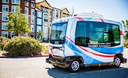 The Livermore Amador Valley Transit Authority celebrated the launch of testing of its new Shared Autonomous Vehicle (SAV) on June 22 The Livermore Amador Valley Transit Authority celebrated the launch of testing of its new Shared Autonomous Vehicle (SAV) on June 22