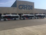 BYD announced that Chattanooga Regional Transportation Authority has taken delivery of their first three BYD K9 electric buses.