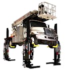 Rotary Lift, Mobile Column Lift Line-up With Remote-Controlled Lift.