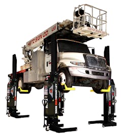 Rotary Lift, Mobile Column Lift Line-up With Remote-Controlled Lift. Rotary Lift, Mobile Column Lift Line-up With Remote-Controlled Lift.