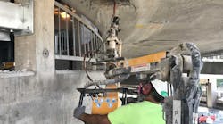 When extensive overhead hammering is required on a job, such was the case when Western Specialty Contractors - Springfield, Illinois Branch restored the city of Springfield's Municipal parking garage. When extensive overhead hammering is required on a job, such was the case when Western Specialty Contractors - Springfield, Illinois Branch restored the city of Springfield's Municipal parking garage.