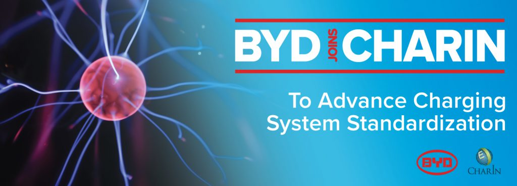 World's Only Open and Universal Charging System for EVsBYD has joined the Charging Interface Initiative (CharIN), which works to establish global standards for charging electric-powered vehicles.