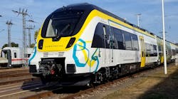 The Bombardier TALENT 3 battery-operated train made its maiden voyage at Bombardier&apos;s Hennigsdorf site. It is 50 percent quieter than modern diesel trains and sees peak values of 90 percent in the areas of efficiency and recyclability.