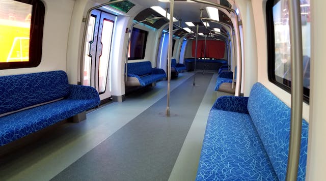 Cetrovo is an unmanned smart metro train, featuring flexibility in configuration. Interiors and floors rely on ultra-light, ultra-strong environmentally friendly materials.