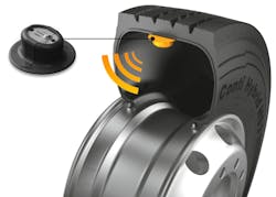 Continental's tire-mounted TPMS sensor technology is now available as a factory install option for select tire models. Continental's tire-mounted TPMS sensor technology is now available as a factory install option for select tire models.