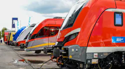 The InnoTrans display featured 155 vehicles on the outdoor track.