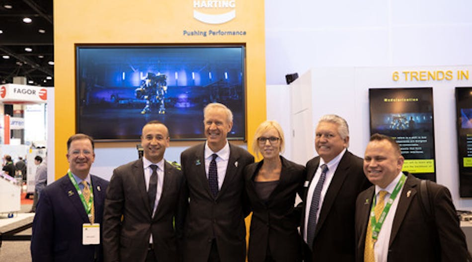 Illinois Governor Bruce Rauner, visiting HARTING&rsquo;s booth at the International Manufacturing Technology Show (IMTS) on Wednesday, applauded the company&rsquo;s contributions to the state and helping promote a local culture of manufacturing.