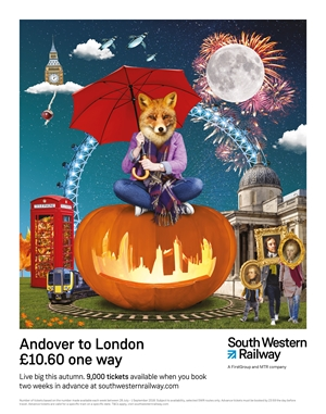 South Western Railway has launched an eye-catching autumn promotional campaign.