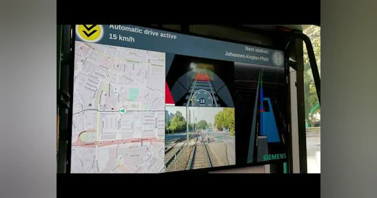 Automated Trams Siemens Autonomous Tram Demonstration | Mass Transit