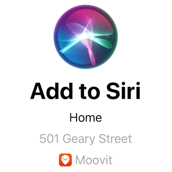 Exclusively on iPhone iOS 12 and Moovit&rsquo;s latest update users are able to use Moovit via Siri Shortcuts.
