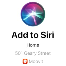 Exclusively on iPhone iOS 12 and Moovit’s latest update users are able to use Moovit via Siri Shortcuts. Exclusively on iPhone iOS 12 and Moovit’s latest update users are able to use Moovit via Siri Shortcuts.