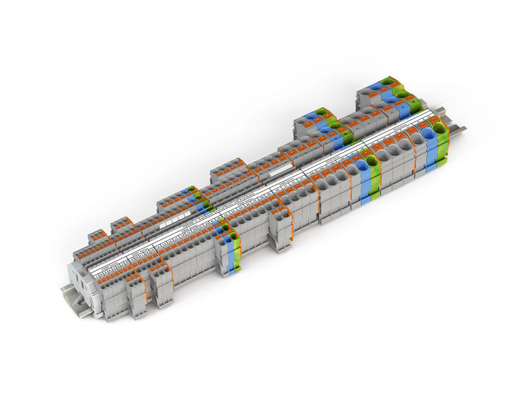 WAGO has expanded its TOPJOB'S line of DIN rail mount terminal blocks to include push-button actuation.