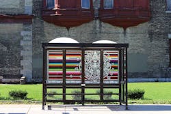After a bizarre series of twists and turns, a beautiful piece of artwork that was stolen from a MCTS bus shelter is back up where it belongs. After a bizarre series of twists and turns, a beautiful piece of artwork that was stolen from a MCTS bus shelter is back up where it belongs.