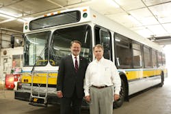 When Senator Gary Peters (D-Mich.) visited Midwest Bus Corporation for the first time recently, he got to see the operation of one of the largest public transit bus remanufacturers in the United States. When Senator Gary Peters (D-Mich.) visited Midwest Bus Corporation for the first time recently, he got to see the operation of one of the largest public transit bus remanufacturers in the United States.