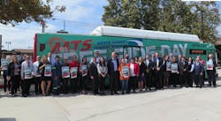 Regional leaders held a rally at the Old Town Transit Center to promote and encouraged San Diego residents and workers to choose transit on Tuesday, Oct. 2 – the region’s first Free Ride Day. Regional leaders held a rally at the Old Town Transit Center to promote and encouraged San Diego residents and workers to choose transit on Tuesday, Oct. 2 – the region’s first Free Ride Day.