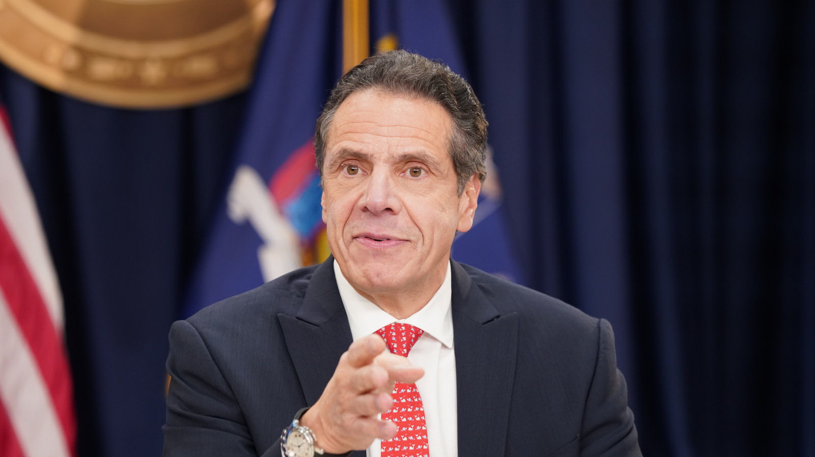 Gov. Cuomo at a press briefing Nov. 28 detailing his discussion with President Donald Trump regarding the Hudson Tunnels.
