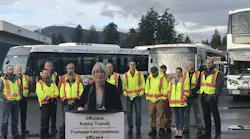 Patty Hajdu, Minister of Employment, Workforce Development and Labour, speaks at an event Nov. 16 announcing joint funding for five BC Transit projects.