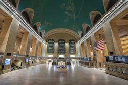 An unusually empty Grand Central Terminal following its closure prior to Winter Storm Juno in 2015.