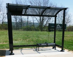 IndyGo bus shelters designed by Tolar Manufacturing Company in 2017. IndyGo bus shelters designed by Tolar Manufacturing Company in 2017.