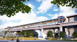 A rendering of a future station along Sound Transit's Lynnwood Link light-rail extension.