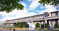 A rendering of a future station along Sound Transit's Lynnwood Link light-rail extension. A rendering of a future station along Sound Transit's Lynnwood Link light-rail extension.