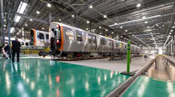 The first of the new MBTA Orange Line cars were completed at CRRC's Massachusetts manufacturing facility.
