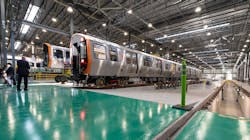 The first of the new MBTA Orange Line cars were completed at CRRC's Massachusetts manufacturing facility. The first of the new MBTA Orange Line cars were completed at CRRC's Massachusetts manufacturing facility.