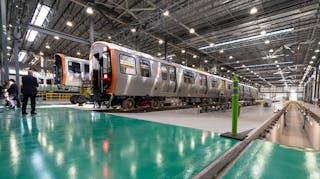 The first of the new MBTA Orange Line cars were completed at CRRC&apos;s Massachusetts manufacturing facility.