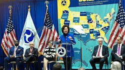 U.S. Department of Transportation Secretary Elaine Chao at an event celebrating the FY18 BUILD grants, which awarded $1.5 billion to infrastructure projects, with $195 million going to transit-related projects. U.S. Department of Transportation Secretary Elaine Chao at an event celebrating the FY18 BUILD grants, which awarded $1.5 billion to infrastructure projects, with $195 million going to transit-related projects.