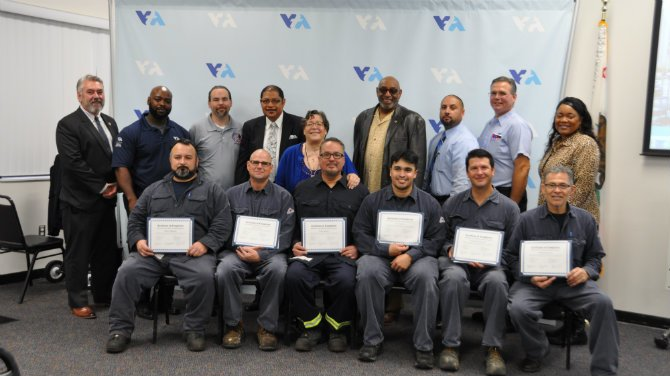 Santa Clara Valley Transportation Authority has six new full-fledged overhead lineman who passed a two-year apprenticeship program 'with flying colors.'