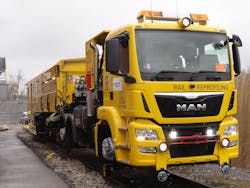 A LINSINGER Type SF02W-FS at work along TTC property. This is a LINSINGER-leased machine, which will be used for the first year. Rhomberg Sersa’s own machine will arrive by the end of 2019. A LINSINGER Type SF02W-FS at work along TTC property. This is a LINSINGER-leased machine, which will be used for the first year. Rhomberg Sersa’s own machine will arrive by the end of 2019.