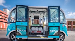 In November 2017, Keolis and NAVYA launched a fully autonomous electric shuttle pilot program to operate on open roads in Las Vegas, Nevada. In November 2017, Keolis and NAVYA launched a fully autonomous electric shuttle pilot program to operate on open roads in Las Vegas, Nevada.