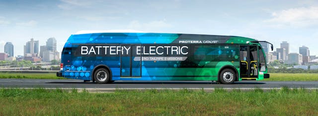 Proterra&apos;s Catalyst E2 is seen in a promotional image.
