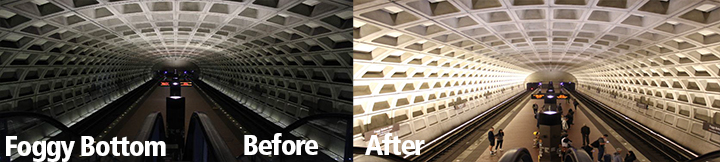 In less than six months, Metro has installed new trackbed lighting systems at 15 underground stations.