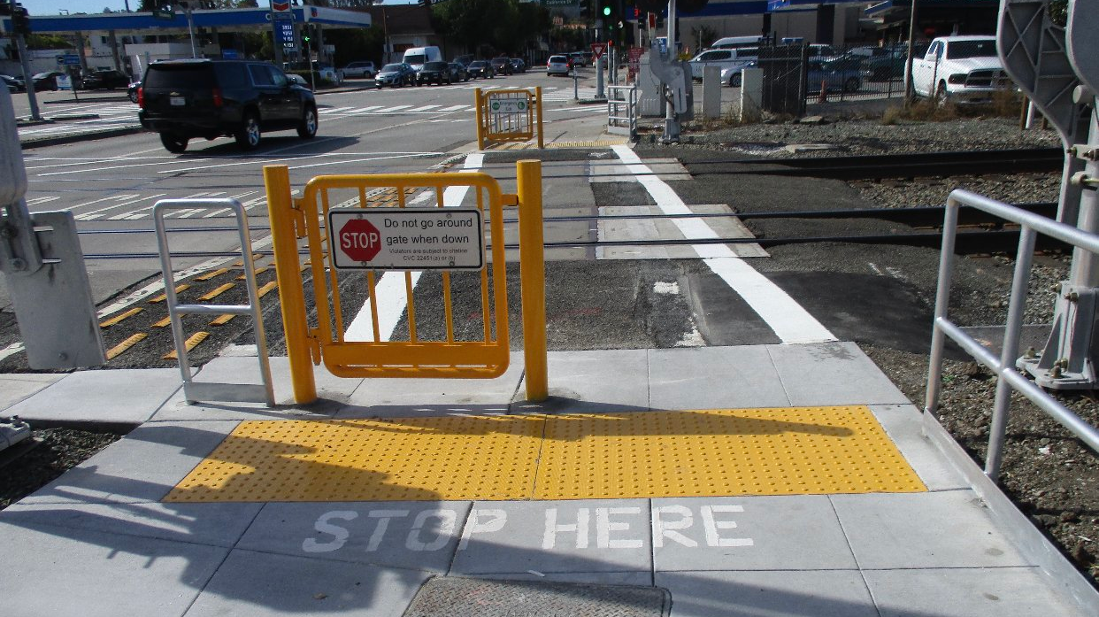 Caltrain performed safety enhancements at 15 crossing locations.