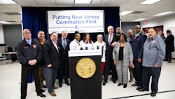 New Jersey Gov. Phil Murphy visited NJ Transit's Ferry St. training facility Jan. 17 to meet and speak with the agency's employees. New Jersey Gov. Phil Murphy visited NJ Transit's Ferry St. training facility Jan. 17 to meet and speak with the agency's employees.