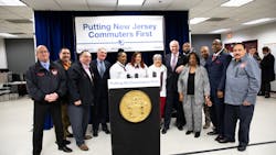 New Jersey Gov. Phil Murphy visited NJ Transit&apos;s Ferry St. training facility Jan. 17 to meet and speak with the agency&apos;s employees.
