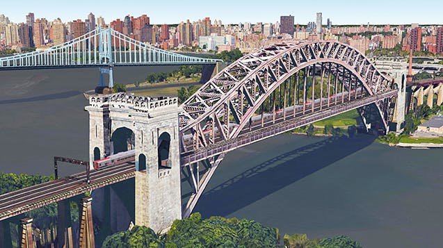 A rendering of Amtrak&apos;s Hell Gate Bridge, which would be utilized for the Penn Station Access to create a new Metro-North Railroad link directly into New York Penn Station.