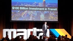 Jeffrey Parker outlines a $100 billion investment in MARTA during the sixth annual State of MARTA Breakfast.