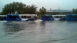 HART buses flooded at 21st Avenue Operations Facility.