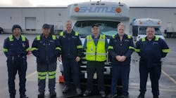 First Transit and First Vehicle Services' Tacoma location has achieved ASE Blue Seal certification three years running. Left to right: Poly Chan (Technician), Mang Lian (Technician), Charles “CJ” Hobbs (Tech in Charge), Randy Robbins (Maintenance Manager), Gerald Crawford (Tech in Charge), Gerald Scherr (Technician). First Transit and First Vehicle Services' Tacoma location has achieved ASE Blue Seal certification three years running. Left to right: Poly Chan (Technician), Mang Lian (Technician), Charles “CJ” Hobbs (Tech in Charge), Randy Robbins (Maintenance Manager), Gerald Crawford (Tech in Charge), Gerald Scherr (Technician).