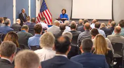 Secretary Elaine Chao speaks at the first of six PTC Collaboration Sessions FRA will hold in 2019.