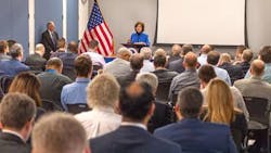 Secretary Elaine Chao speaks at the first of six PTC Collaboration Sessions FRA will hold in 2019. Secretary Elaine Chao speaks at the first of six PTC Collaboration Sessions FRA will hold in 2019.