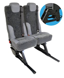 Freedman Seat on Ford Legs with Transition Brackets